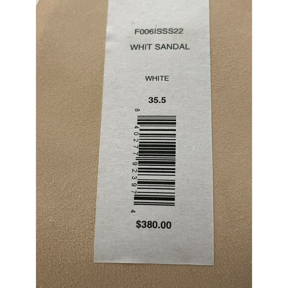 Caroline Constas White Bow Heeled Sandal Shoes Size 35.5 Bridal Wedding - Picture 7 of 9